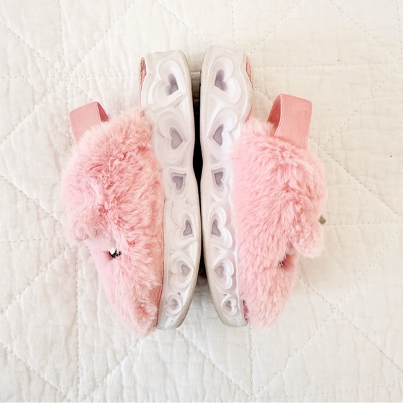 8 Toddlers Skechers Kids Pink Furry Unicorn Light Up Shoes - Picture 3 of 9